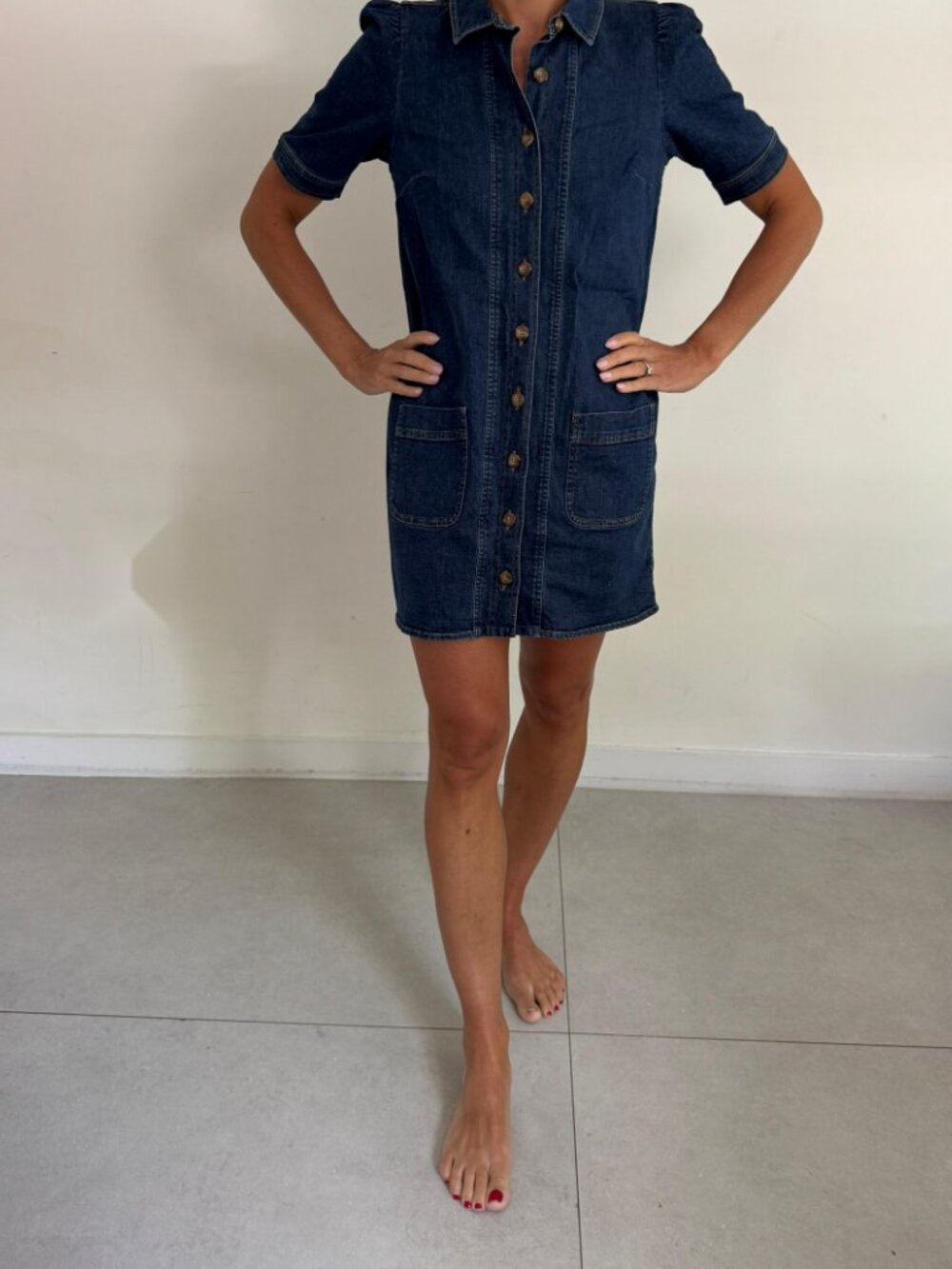 Sezane Denim Shirt Dress FR 40 US 8